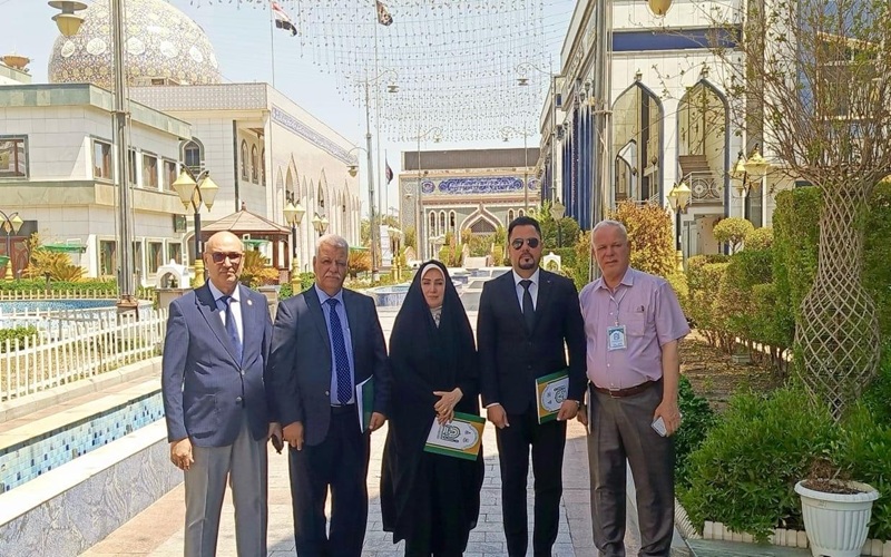 مشاركة معاون العميد للشؤون العلمية في كلية التربية الأساسية مع وفد جامعة كركوك في المؤتمر العلمي الدولي التاسع لزيارة الأربعين